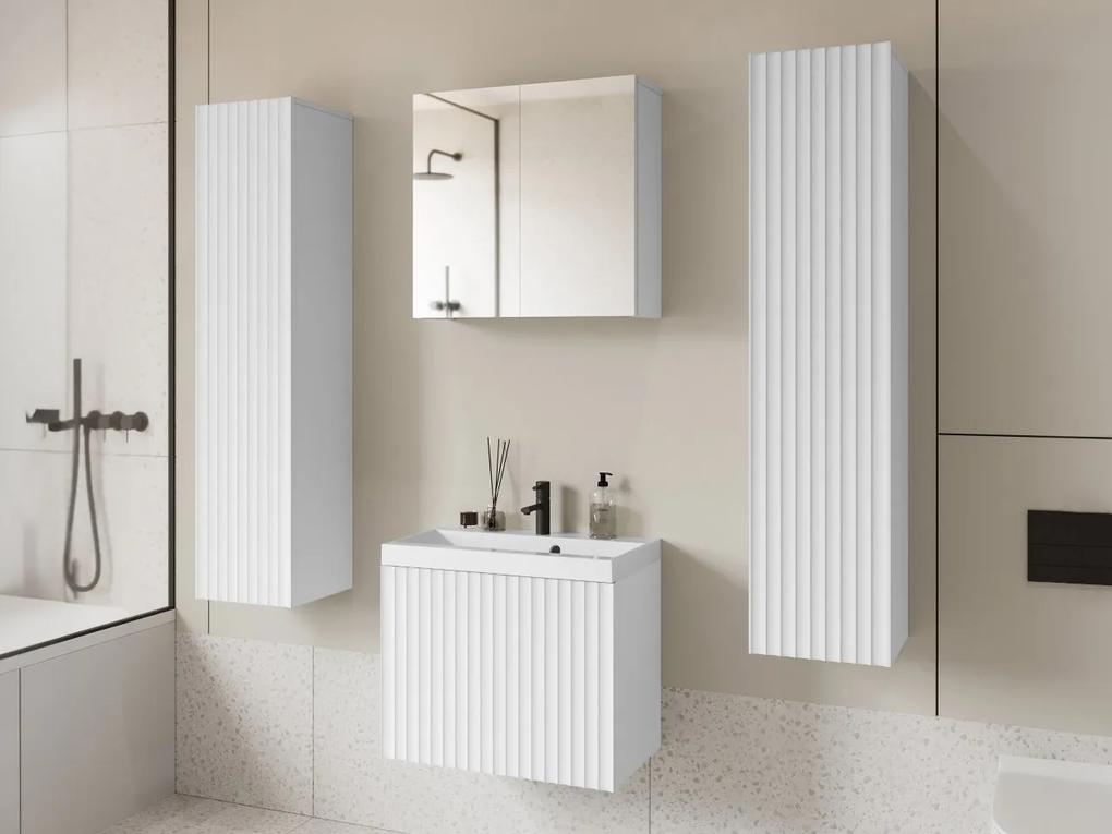 Kúpelňový nábytok Damysos II XL, Farby: wotan / biely, Sifón: so sifónom, Umývadlová batéria: nie