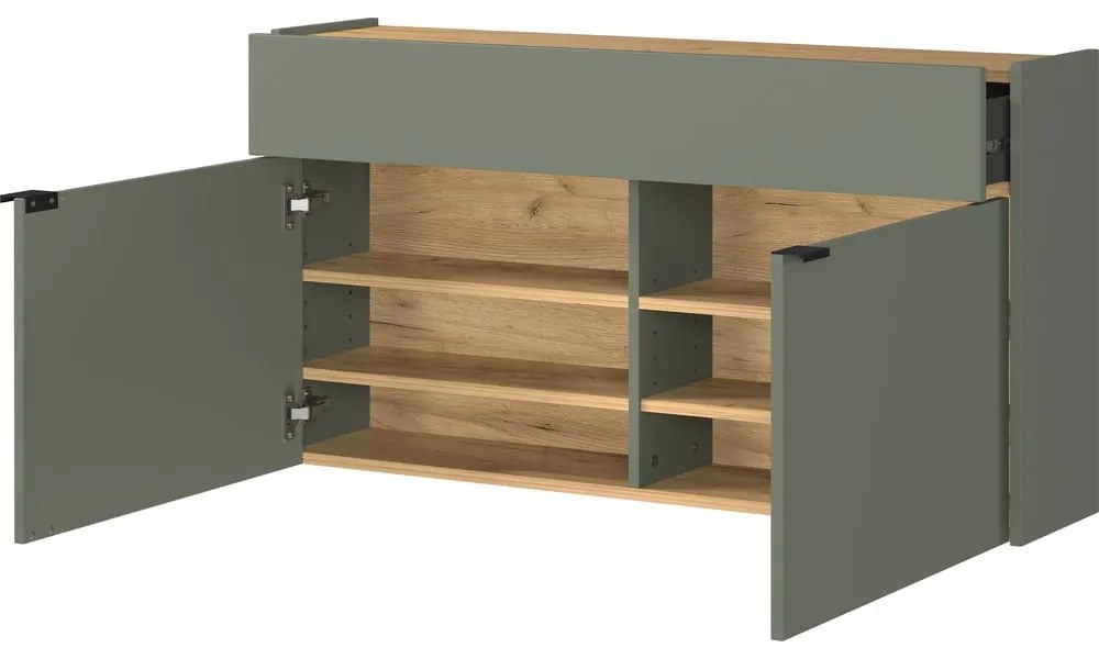 Šalviová zelená skrinka 110x57x22 cm Ameca – Germania