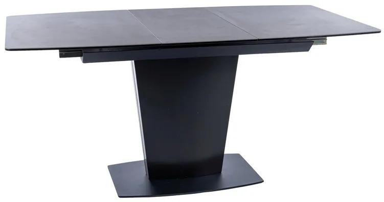 Rozkladací jedálenský stôl 120-160 cm Benedict (čierna + čierna) (pre 4 až 6 osôb). Vlastná spoľahlivá doprava až k Vám domov. 1049996
