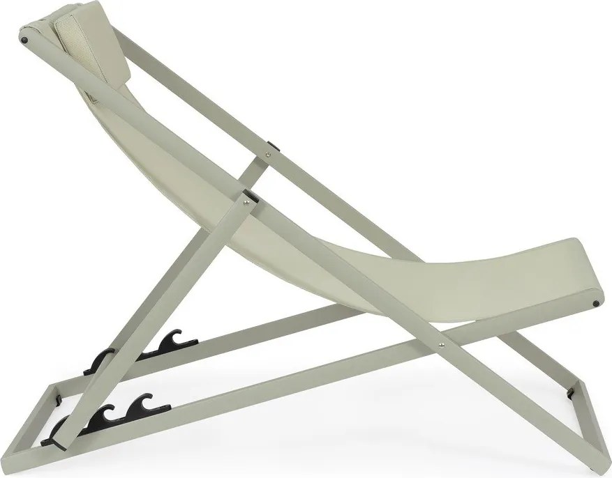 Taupe kovové záhradné ležadlo Taylor – Bizzotto