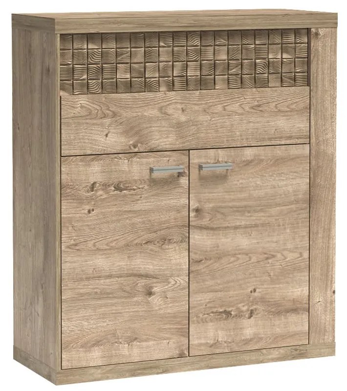 Komoda Nature 06 (s LED osvetlením) (dub ribbeck). Akcia -21%. Vlastná spoľahlivá doprava až k Vám domov. 1057910