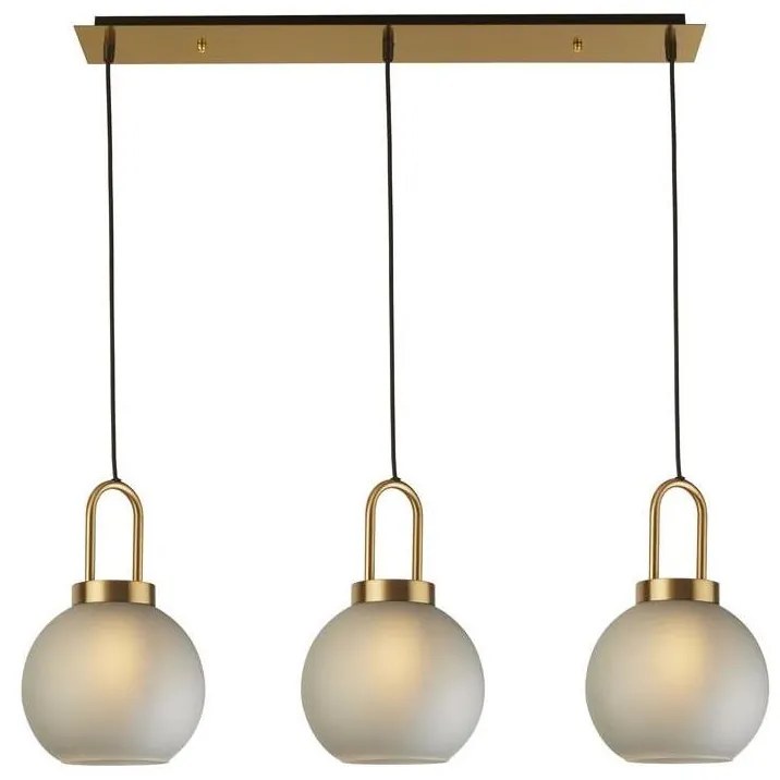 Searchlight 36632-3AC - Luster na lanku SNOWDROP 3xE27/60W/230V mosadz