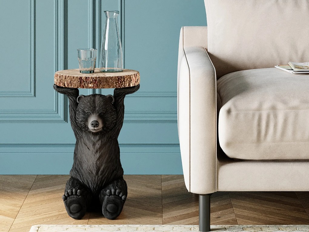 Animal Bear príručný stolík o 33 cm hnedý