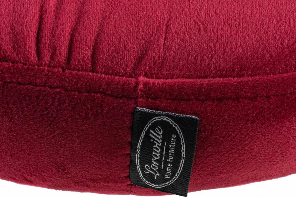 Barová stolička Ponte - zamat, chróm rám - Červená