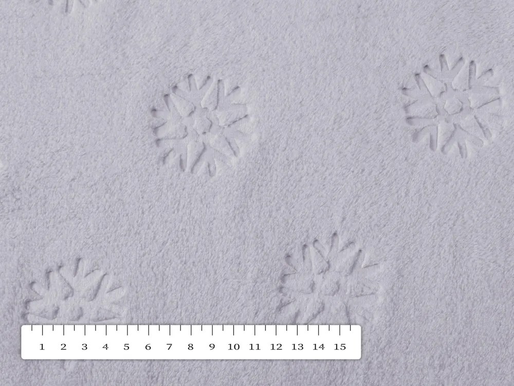 Biante Detská obojstranná deka Mikroplyš/Polar MIP-010 Snehové vločky - svetlo sivá 100x150 cm