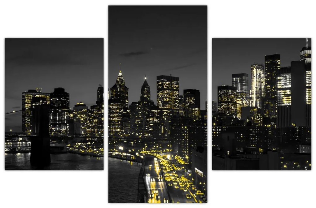 Obraz večerného mesta