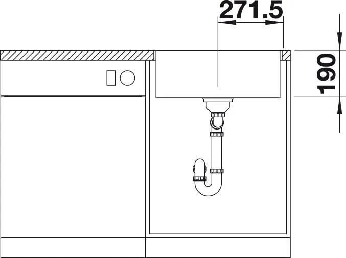 Granitový drez Blanco SUBLINE 500 IF Steel Frame antracit s tiahlem