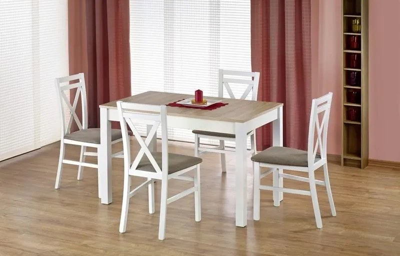 Rozkladacie jedálenský set H386, sonoma / biela
