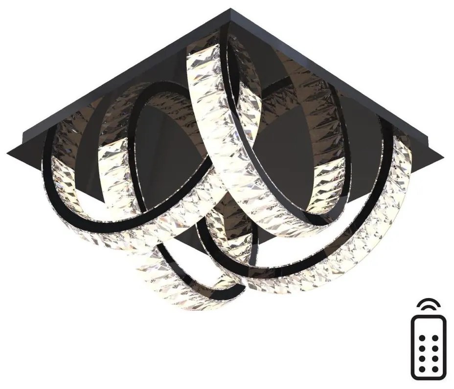 Zuma Line MX3274-4-3BCT - LED Stropné svietidlo TULA LED/23,5W/230V čierna ZL0417