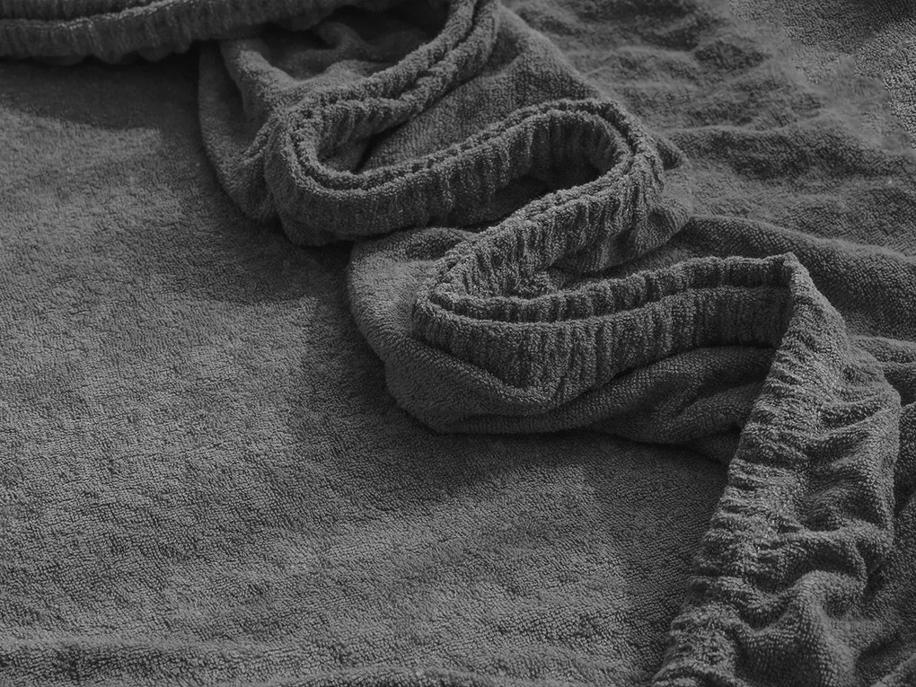 XPOSE® Froté plachta Exclusive - tmavo sivá 200x220 cm