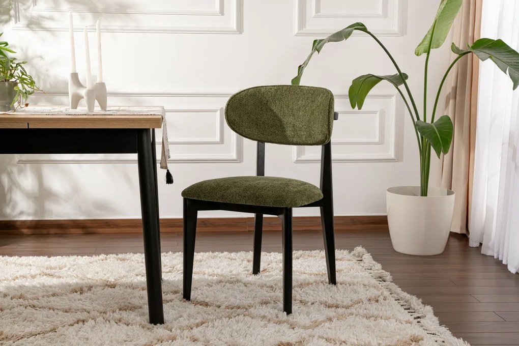 Sada jedálenských stoličiek Lionte Green andBlack, 2 ks