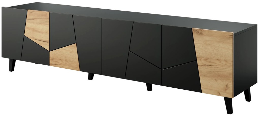 Cama TV stolík Etna - čierna/dub