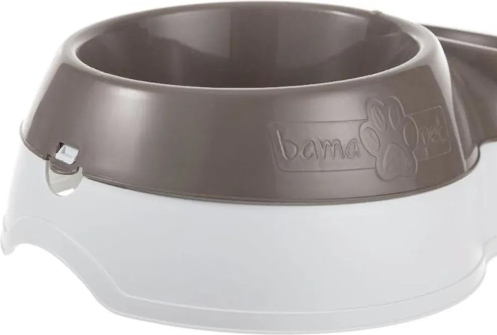 BAMA Malá dvojitá miska pre psov CIOTOLOTTO, hnedo-biela