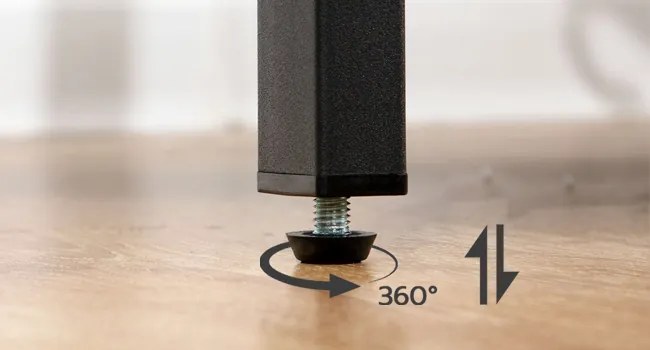 Noční stolek Vasagle Jungo 40 cm s nabíjecí stanicí šedý/černý