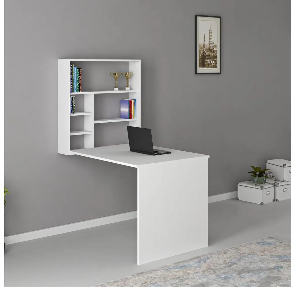 Asir Pracovný stôl s policou SEDIR 154,2x90 cm biela 550ARN1109