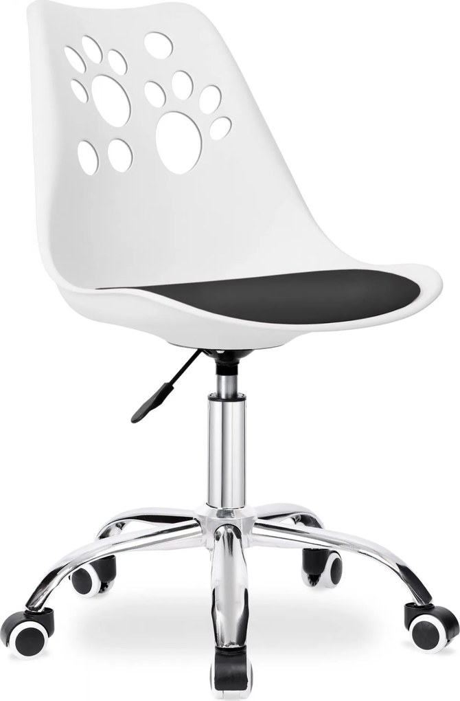 Čiernobiela otočná stolička Grover