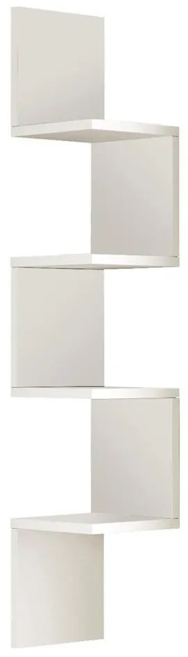 Biela nástenná knižnica 22x117 cm Laura – Kalune Design