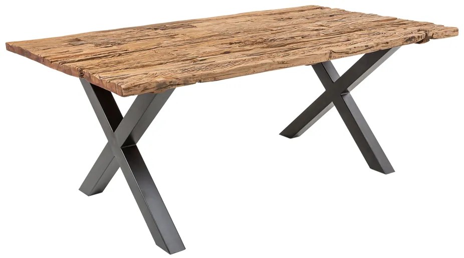 Jedálenský stôl Barracuda X 180cm natural so sklom
