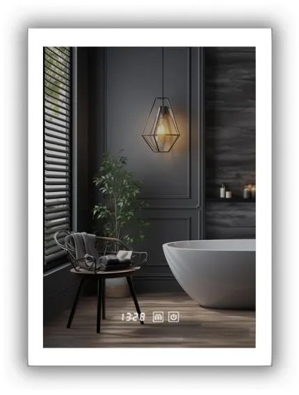 IREDA kúpeľňové zrkadlo s LED osvetlením, 60 x 80 cm