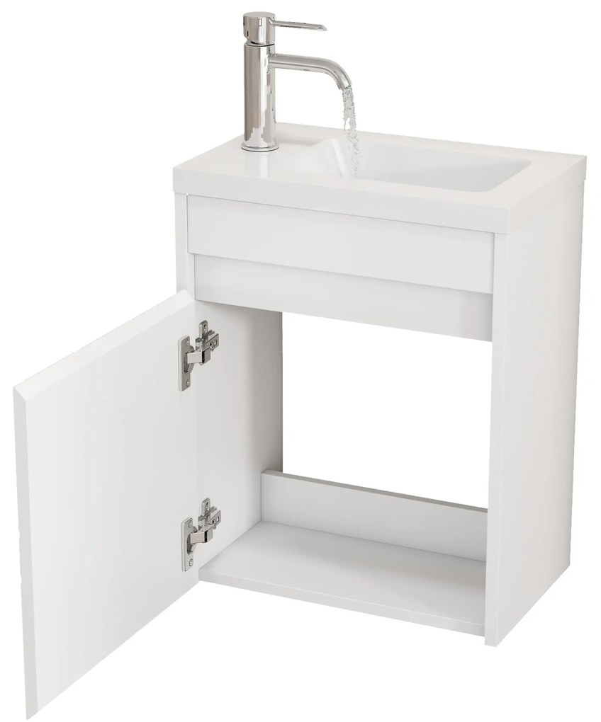 Nástenná skrinka s umývadlom Houseland Mavon 40 cm biela