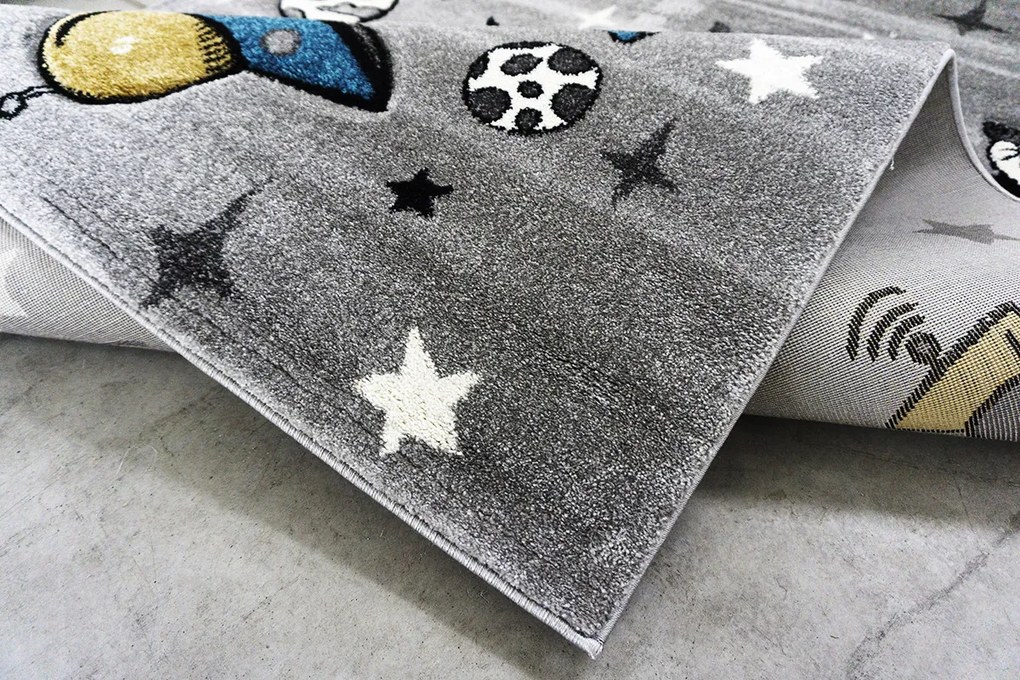 Detský koberec Smart Kids 22924 Grey, 160x230, šedá, detská izba, Berfin Dywany