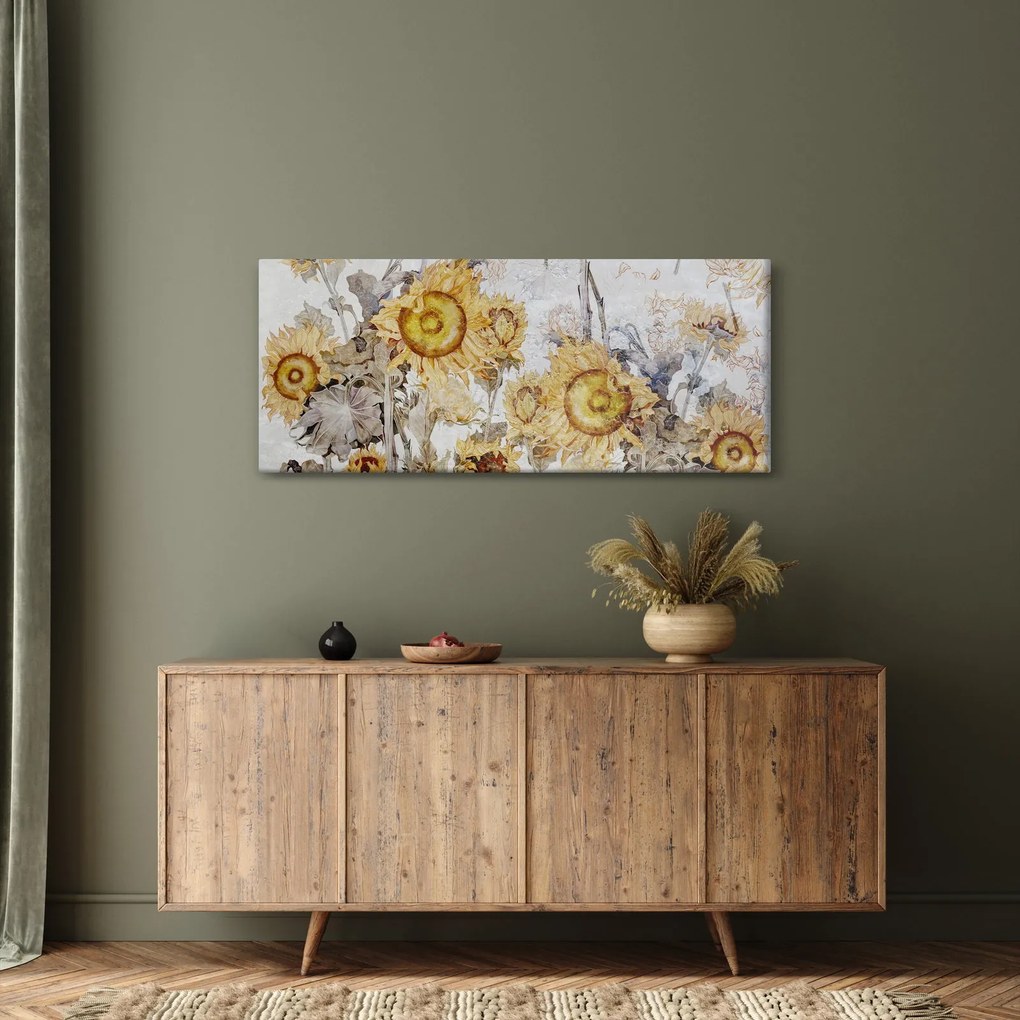 Obraz - Slnečnica v stene (120x50 cm)