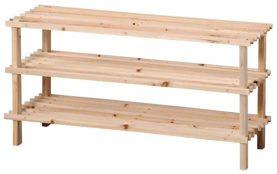 Kesper 69723 Botník s 3 policami, svetlá, 77 x 40 x 26 cm