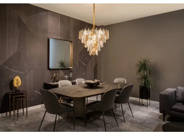 MAXLIGHT P0418 - Luster na reťazi ARWENA 15xE14/40W/230V pr. 80 cm zlatá