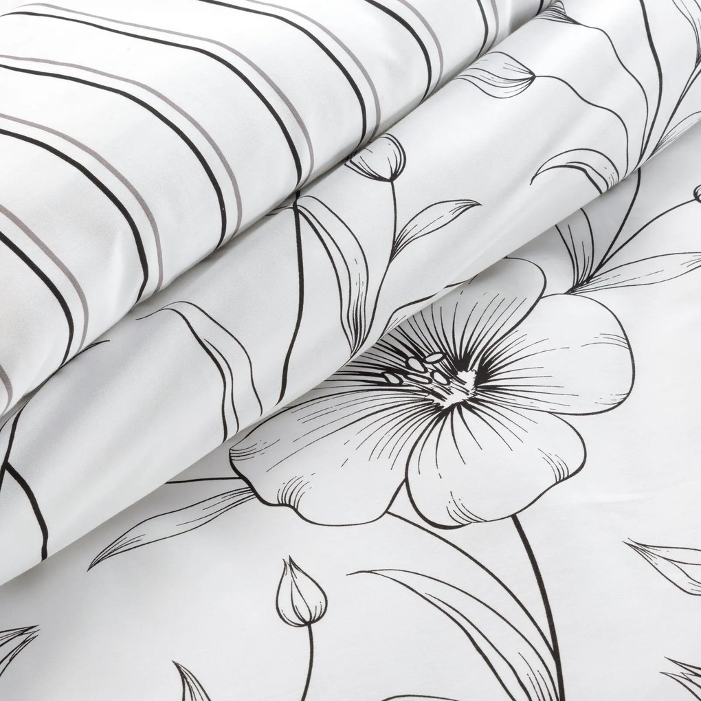 SATÉNOVÉ OBLIEČKY SPRING33 200X220 CM, 2 KS 70X80 CM KVETY