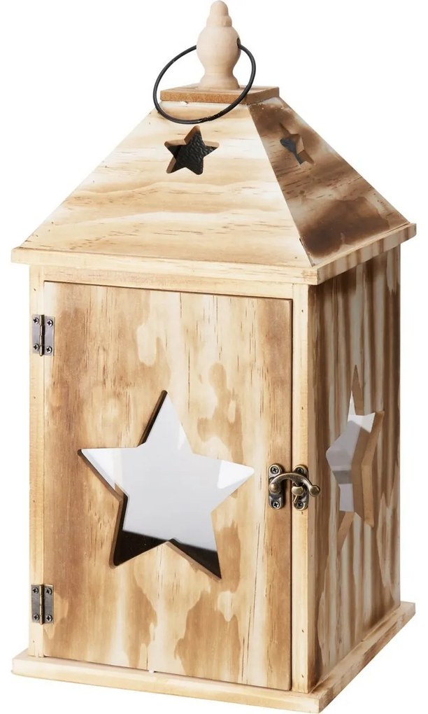 Súprava drevených lampášov Hviezda, 2 ks