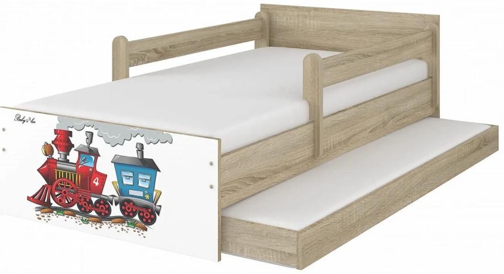Raj posteli Detská posteľ " Vláčik " MAX XL biela