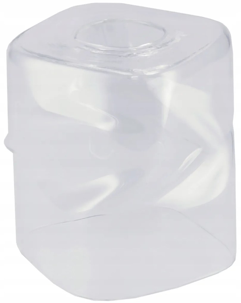 BERGE LED nástenné svietidlo sklenené rolovacie štvorcové - priehľadné