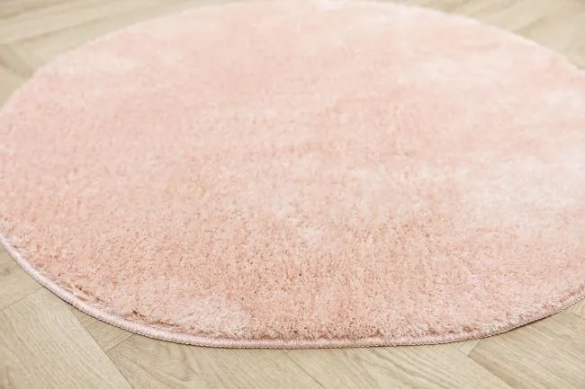 Kúpeľňový koberček Malmo ružový, kruh