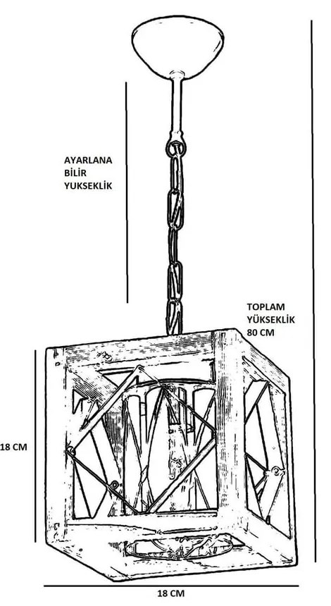 Závesné svietidlo z hrabového dreva Zikzak Camlı