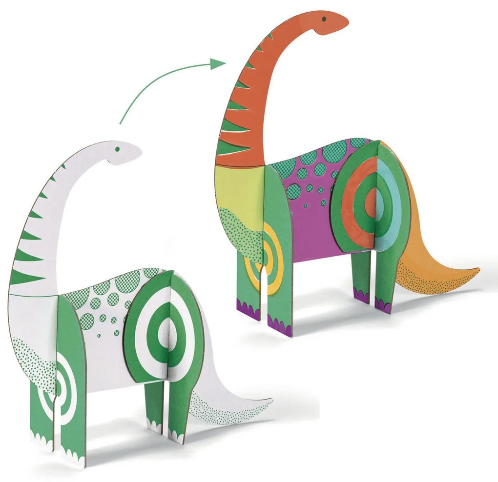 Vyfarbi, zostav a hraj sa - Dinosaury