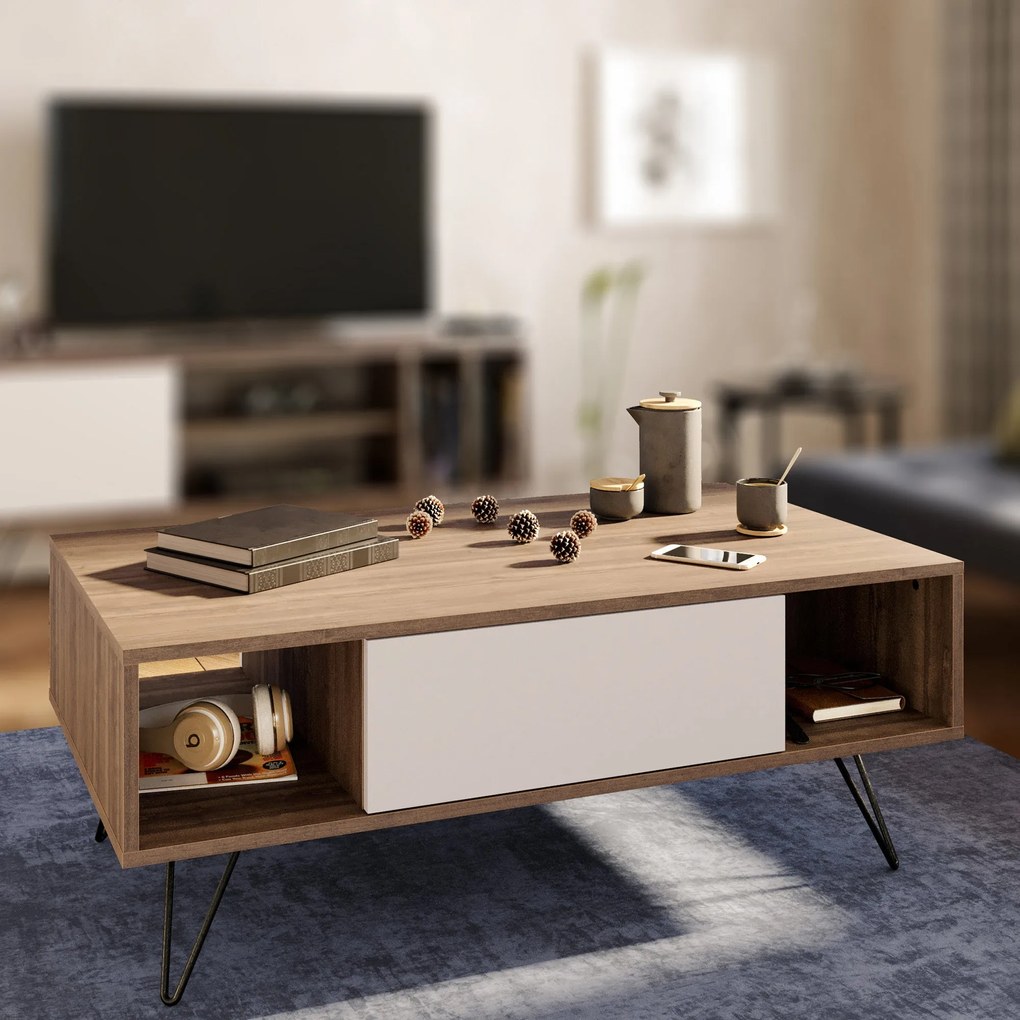 Konferenčný stôl Mistico - Walnut, White