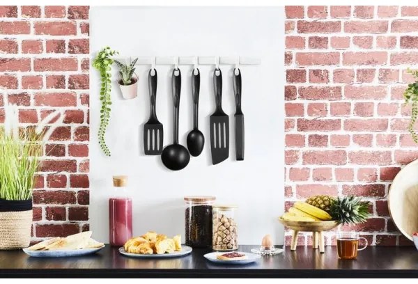 Tefal - Sada kuchynského náčinia 9 ks BIENVENUE čierna