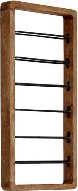 Hnedý nástenný regál na 6 fliaš vína Sorrento – Light &amp; Living