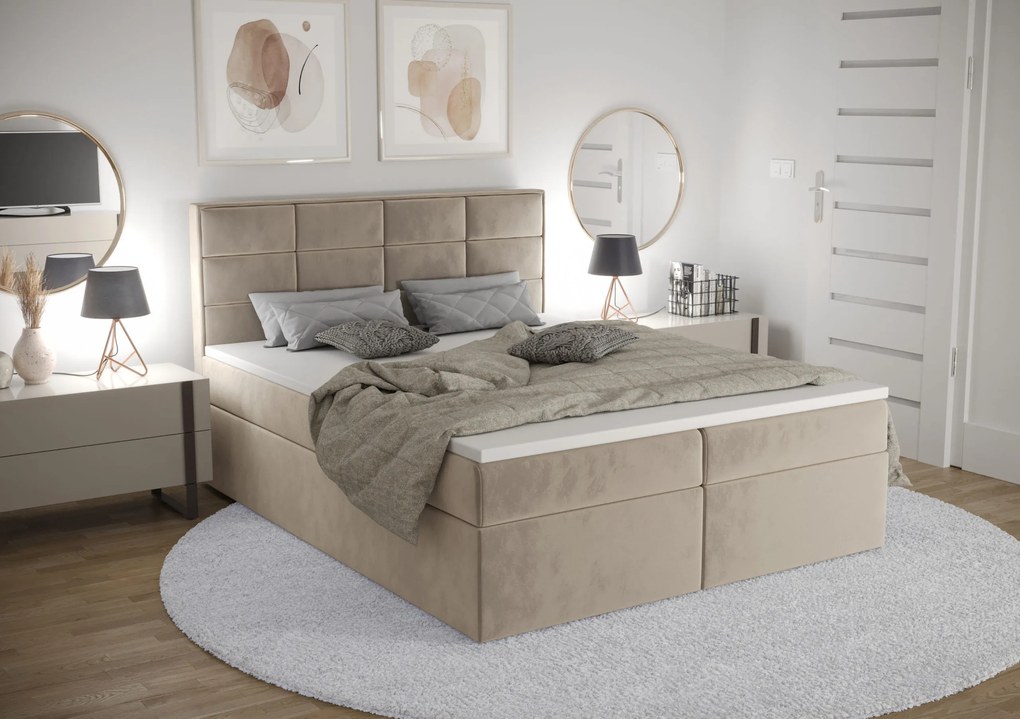 Moderná Kontinentálna posteľ KEJA/boxspring - NIE,180x200