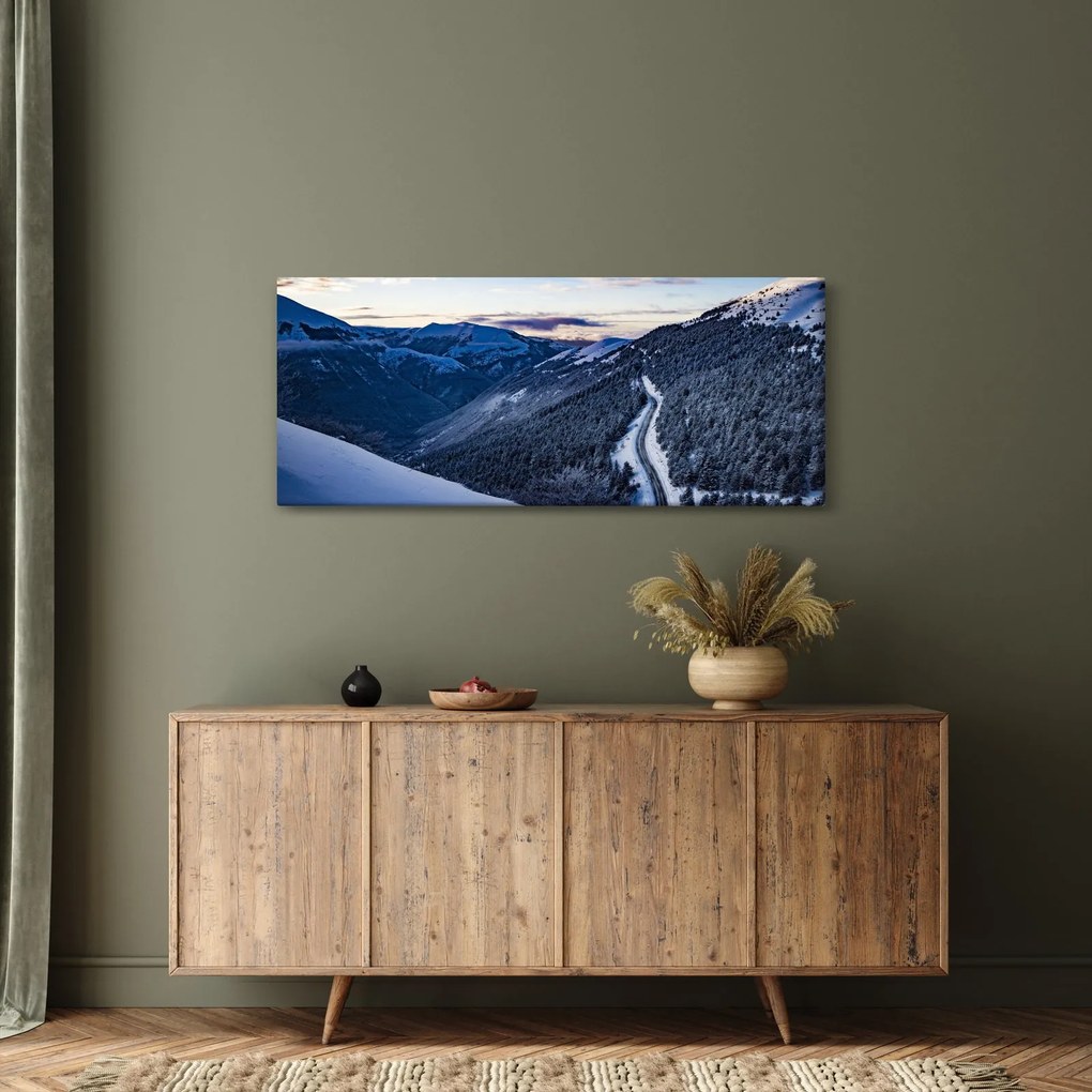Obraz zasneženého svahu (120x50 cm)