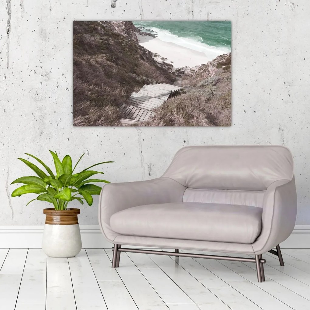 Obraz - Cesta k smaragdovému moru (90x60 cm)