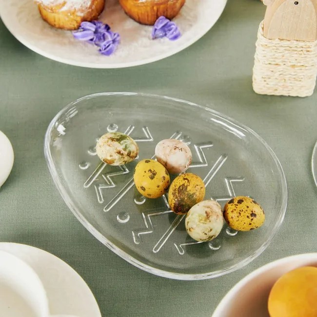 Dekoratívny tanier TIGRE v tvare veľkonočného vajíčka 845067