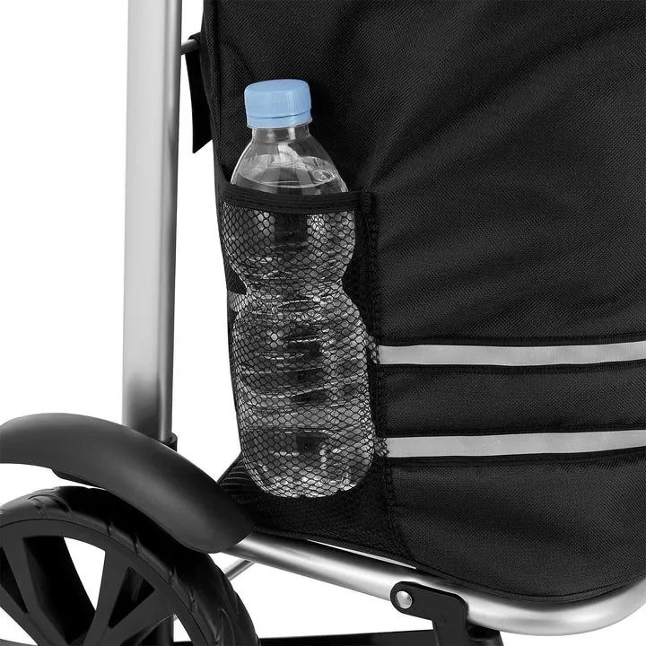 Nákupný vozík 3v1, 56 l, čierny – skladací, s chladiaci vrec