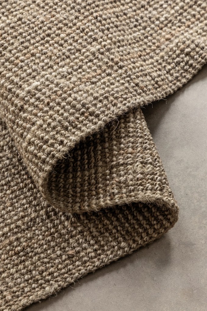 Hanse Home, Kusový koberec Bouclé Jute 105975 Grey Brown, 120x170, hnedá, chodba / predsieň