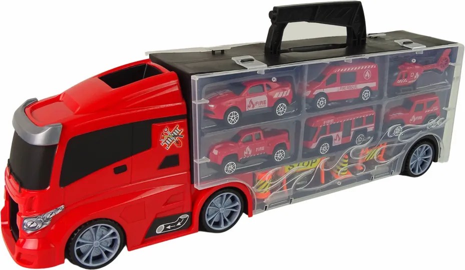 LEAN Toys Súprava hasičských nákladných áut