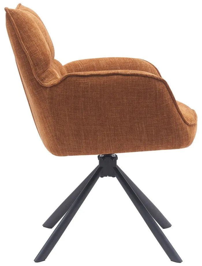 Oranžové čalúnené jedálenské kreslá v súprave 2 ks Marilla – Unique Furniture