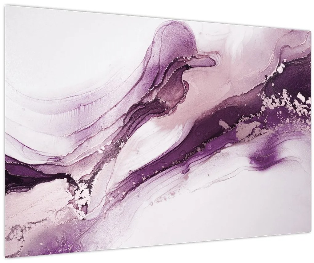 Obraz - Purple fluid art (90x60 cm)