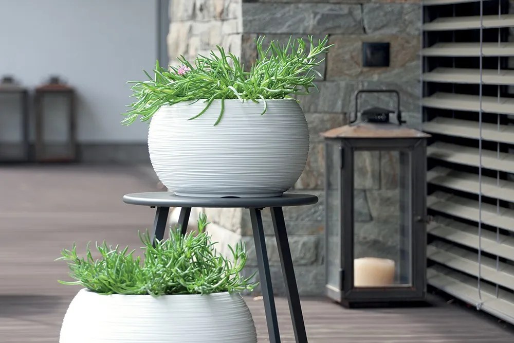 Kvetináč FUSU VI svetlo šedý