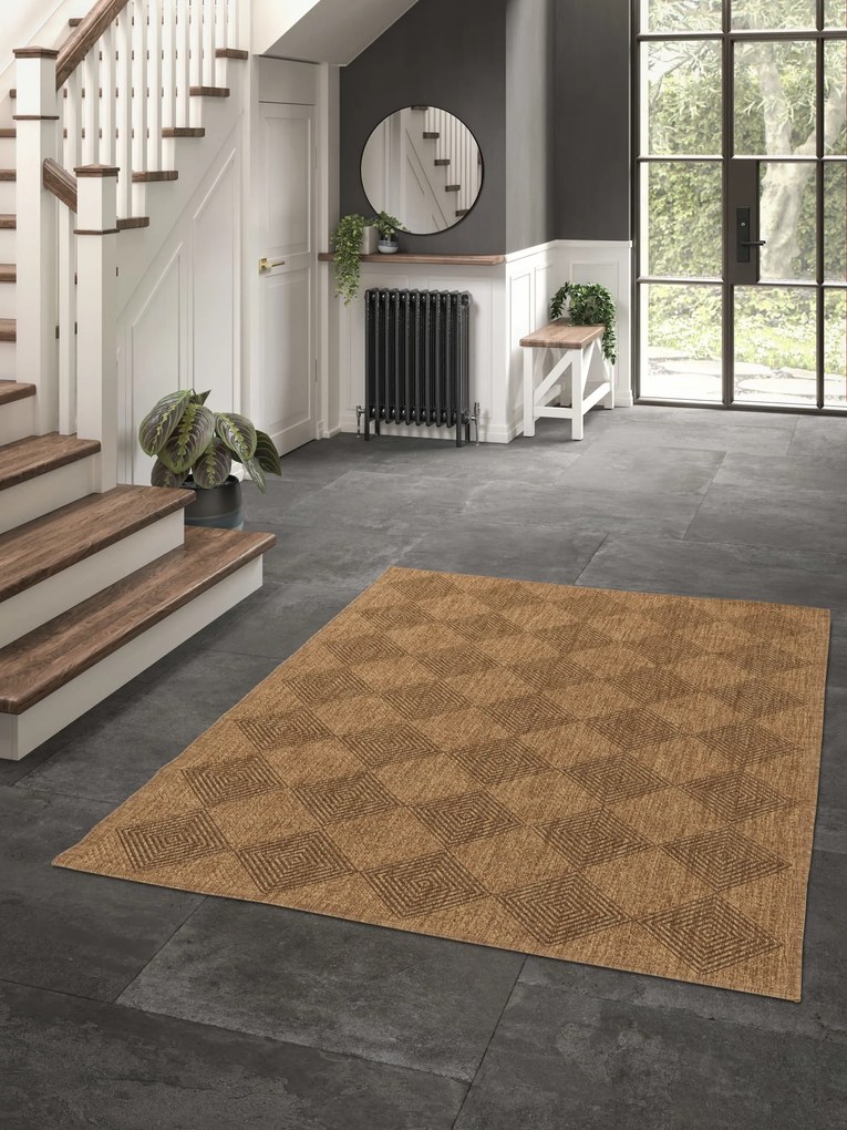Kusový koberec Jack 28811-077 - na von aj na doma, 200x290, hnedá, chodba / predsieň, Balta