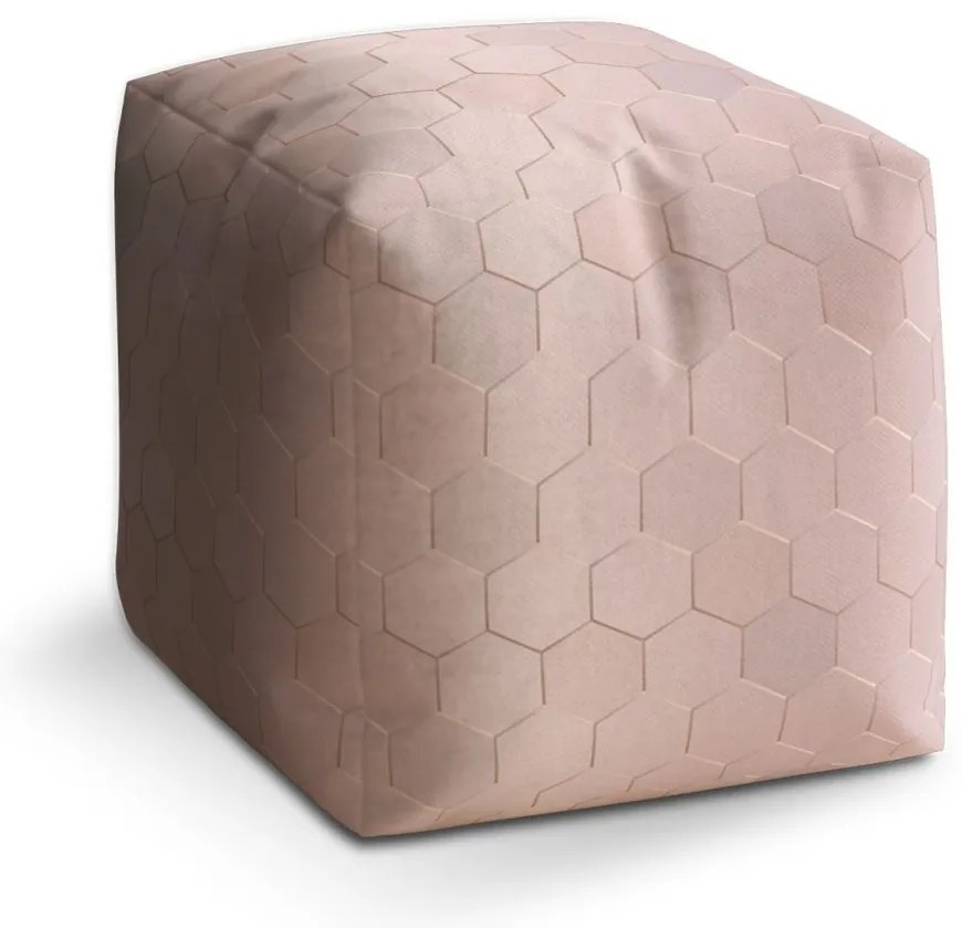 Taburet Cube rose gold, ružová